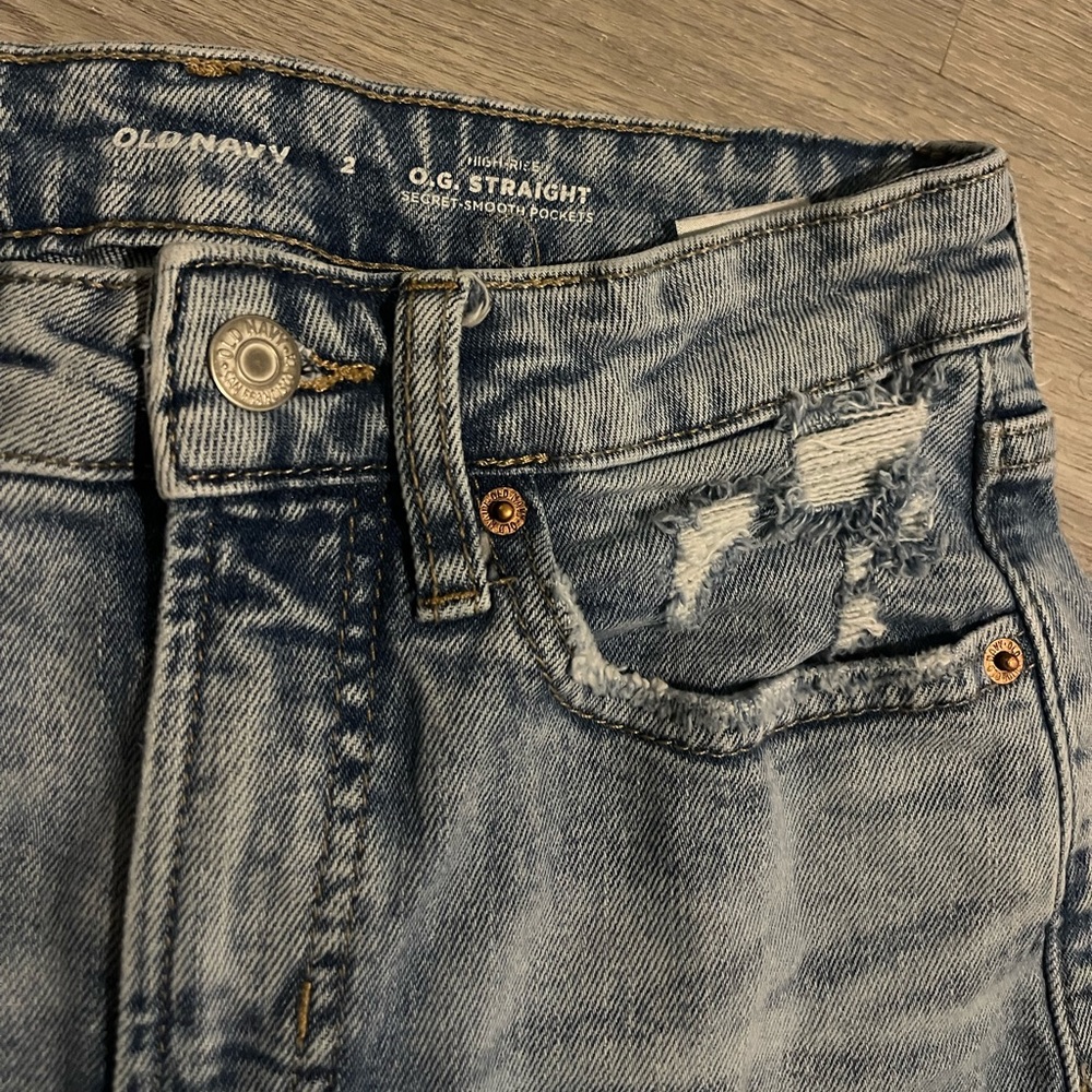 Old Navy Denim. High rise. O.G. straight. Size 2.
